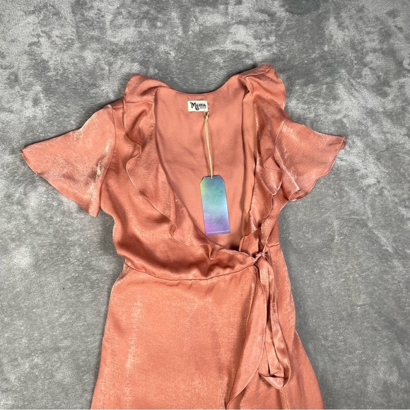 Show Me Your Mumu Dress Womens Medium Winne Satin Feminine Coquette Party Club - Picture 5 of 10